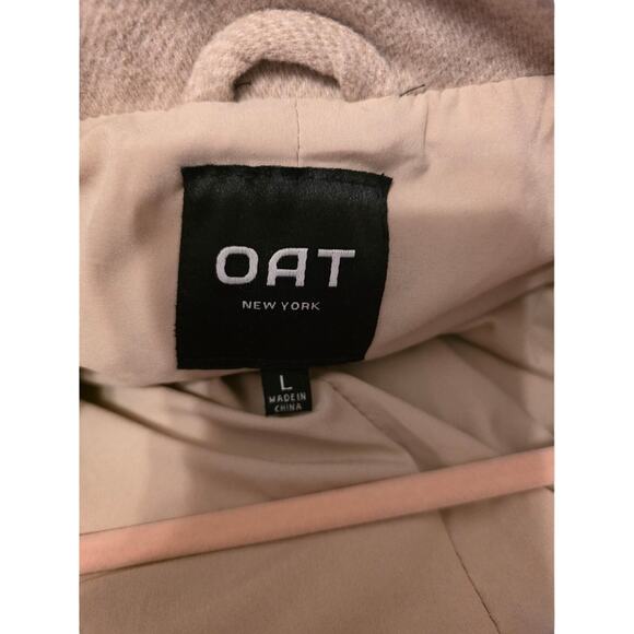 OAT New York Light Tan Oversized Boyfriend Blazer NWOT Size Large - Picture 6 of 7